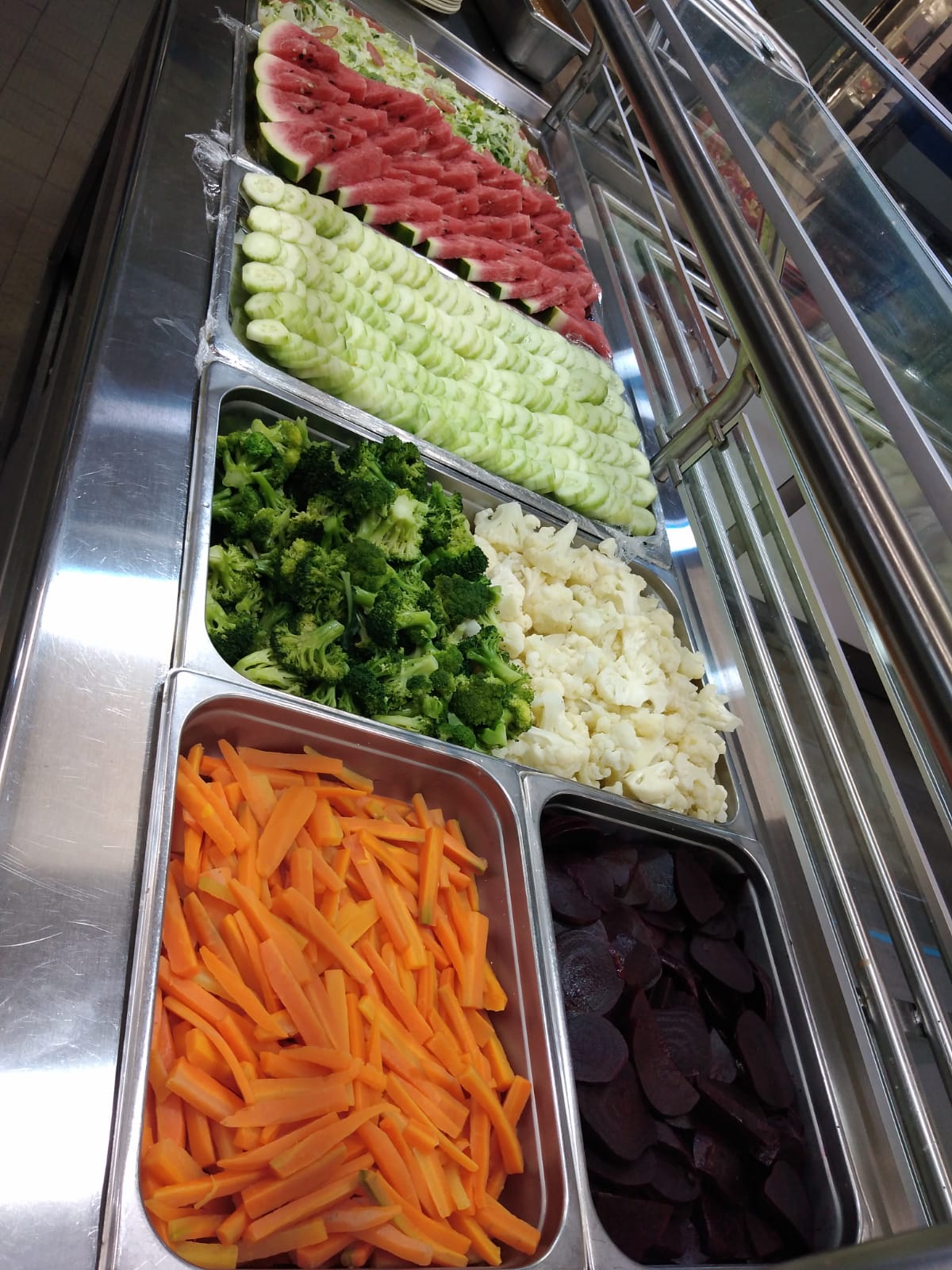 Verduras frescas comedor industrial